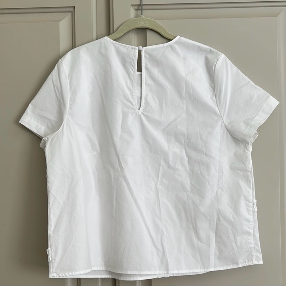 kate spade new york Raised Ribbon Shirt in White Women’s Size XL - Picture 7 of 10